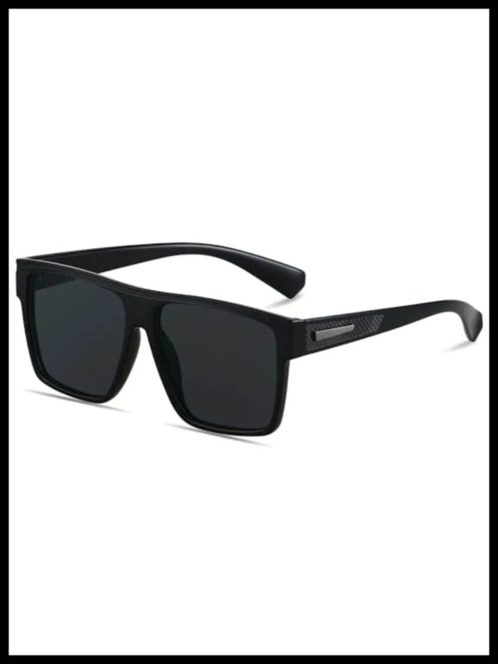 Square Polarized Sunglasses Oversized Flat Top UV Protection